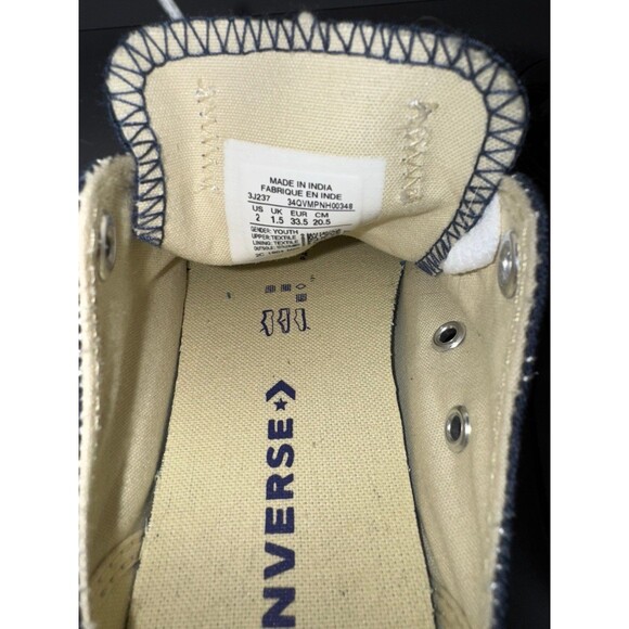 Chuck Taylor All star Classic Converse size 2 youth Navy Blue - Picture 4 of 7